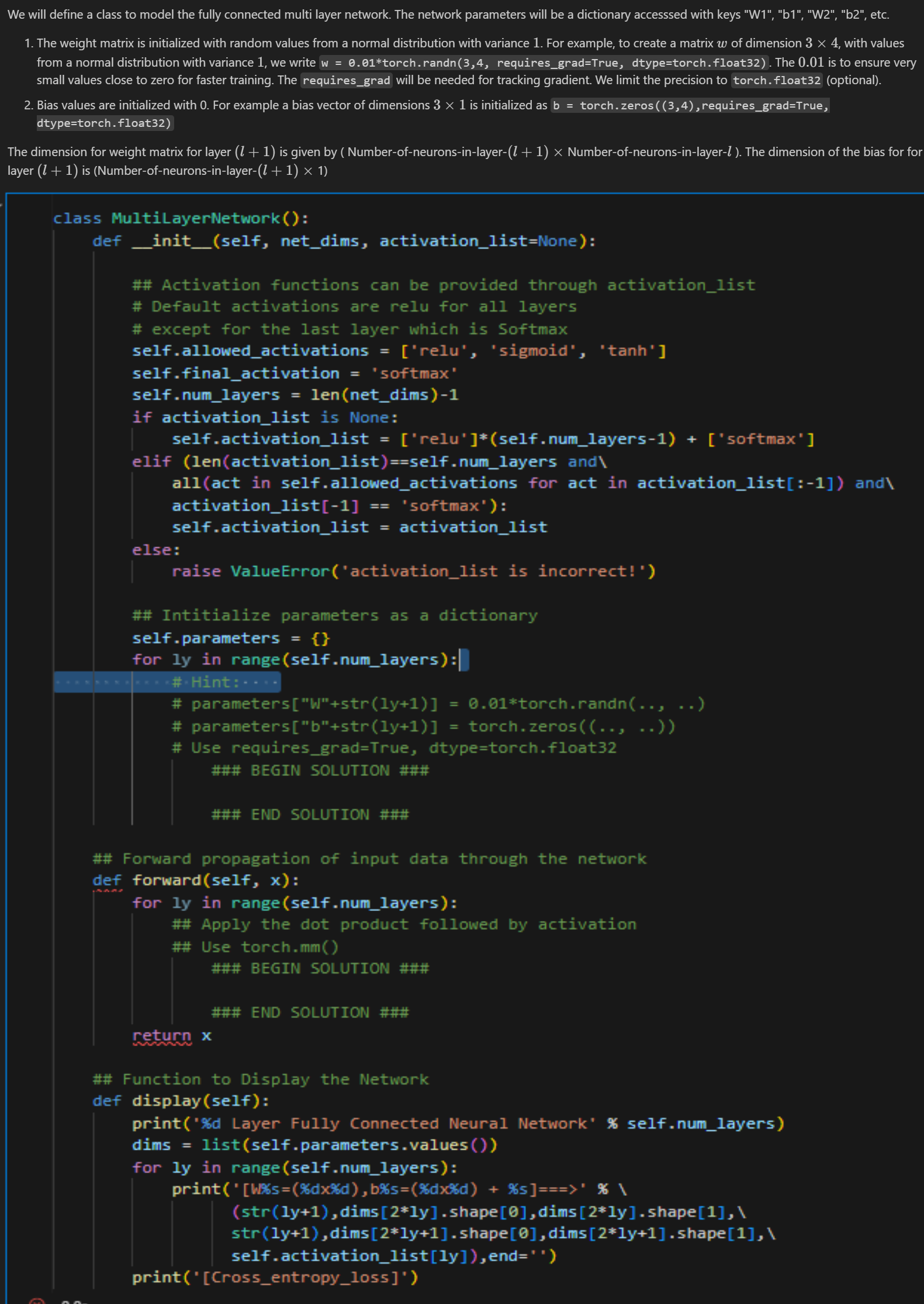 We will define a class to model the fully connected | Chegg.com