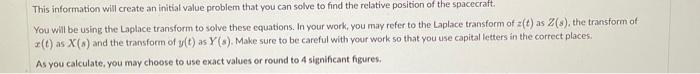 Solved The Clohessey-Wiltshire equations model what happens | Chegg.com