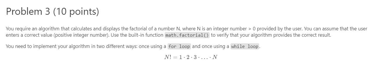 Solved WRITE A PROGRAM: Problem 3 (10 ﻿points)You require | Chegg.com