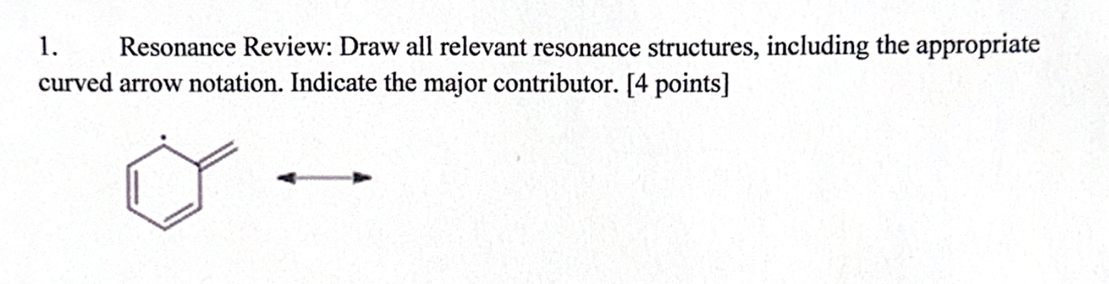 Solved Draw all relevant resonance structures, including the | Chegg.com