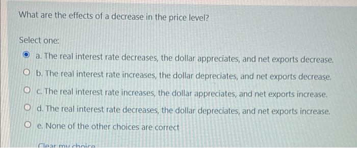 Solved What are the effects of a decrease in the price | Chegg.com