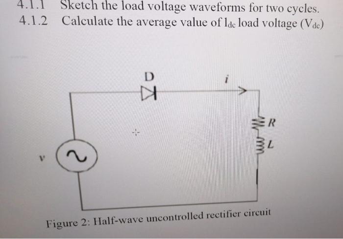 Solved 4.1.1 Sketch the load voltage waveforms for two | Chegg.com