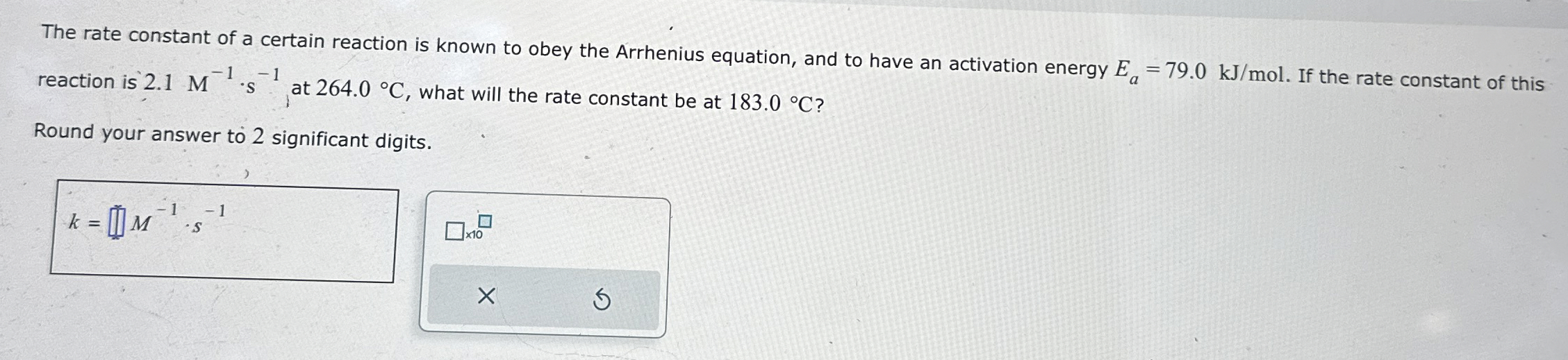 Solved The rate constant of a certain reaction is known to | Chegg.com