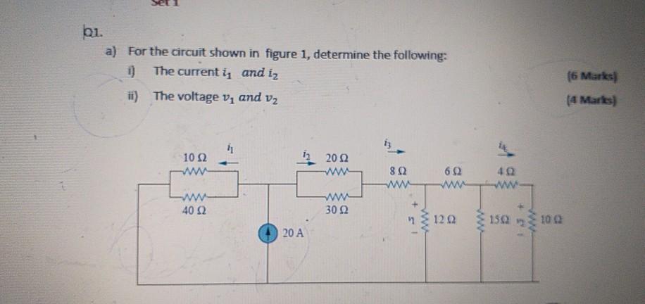 Solved Οι. a) For the circuit shown in figure 1, determine | Chegg.com