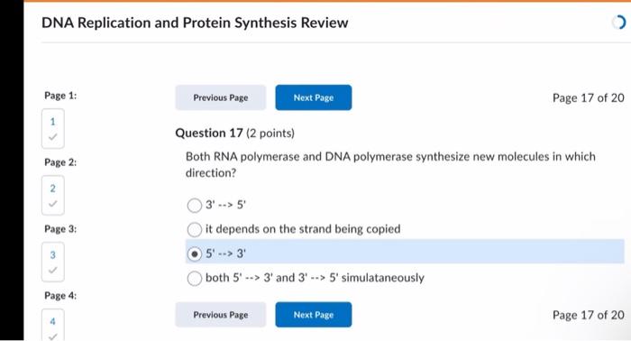 Solved Question 17 ( 2 Points) Both RNA Polymerase And DNA | Chegg.com