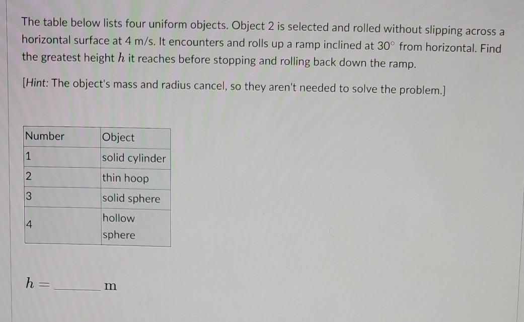 solved-the-table-below-lists-four-uniform-objects-object-2-chegg