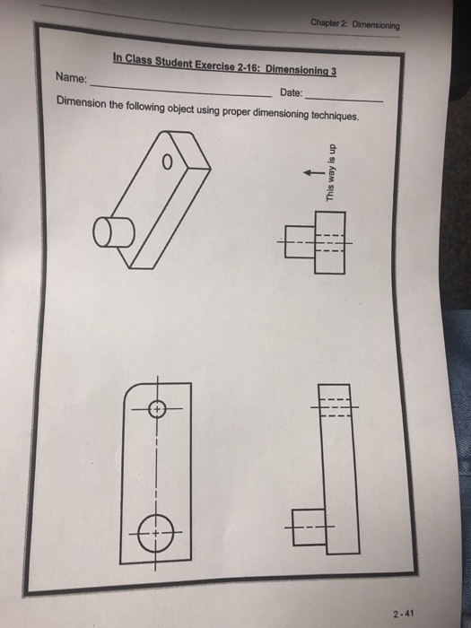 Solved Chapter 2: Dimensioning In Class Student Exercise | Chegg.com