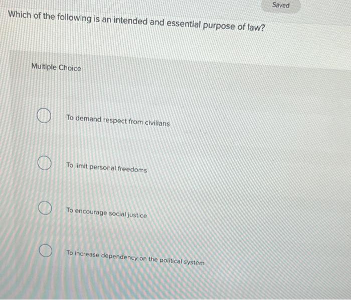 Solved Which of the following is an intended and essential | Chegg.com