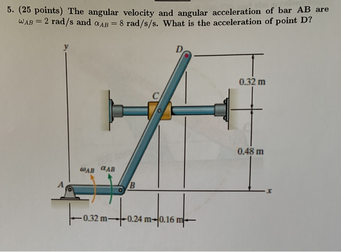 Solved oints) The angular velocity and angular acceleration | Chegg.com