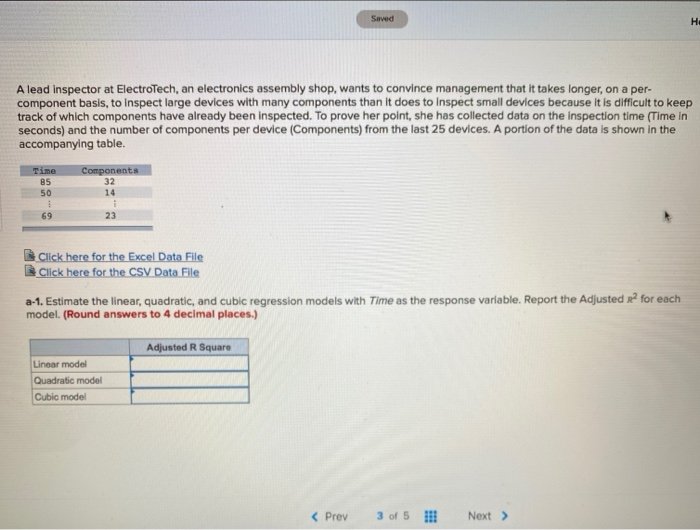 Solved Served H. A lead inspector at Electrotech, an | Chegg.com