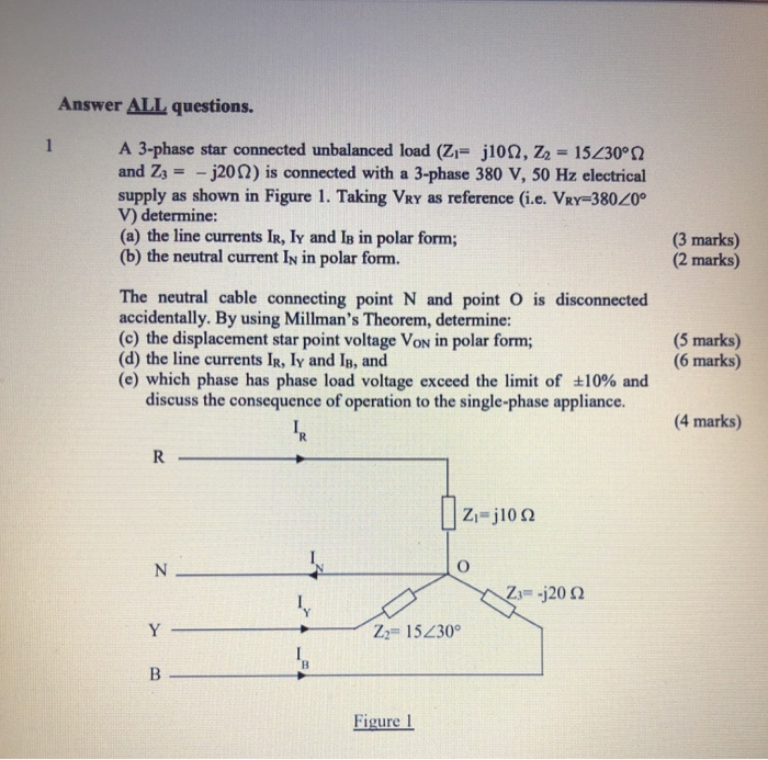 Solved Answer All Questions 1 A 3 Phase Star Connected U Chegg Com