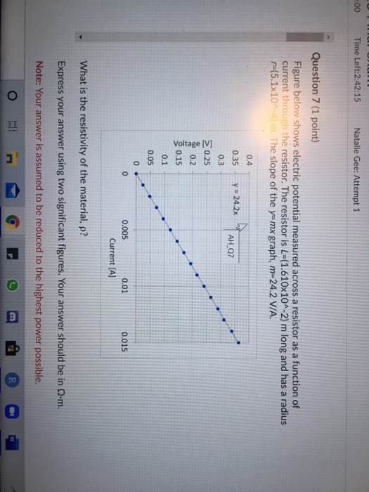 Solved 00 Time Left:2:42:15 Natalie Gee: Attempt 1 Question | Chegg.com