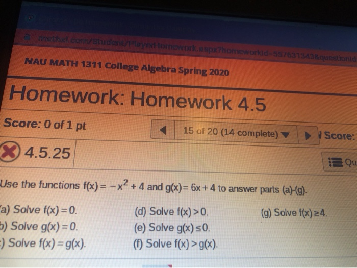 Solved T H Or Student Playerhomework Axthomeworldd Chegg Com