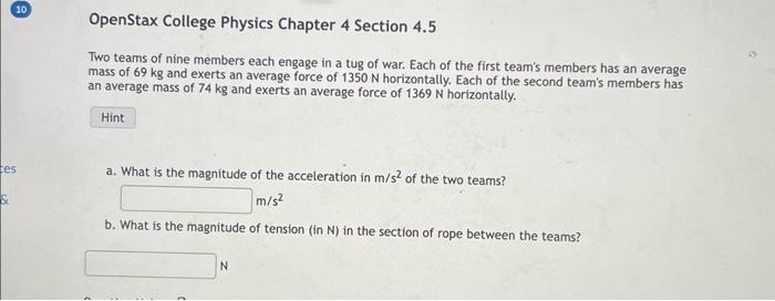 Solved OpenStax College Physics Chapter 4 Section 4.5 Two | Chegg.com