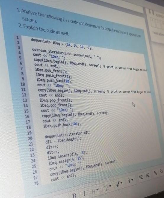 Solved 1. Analyze the follow. Cu code and determine discuta | Chegg.com