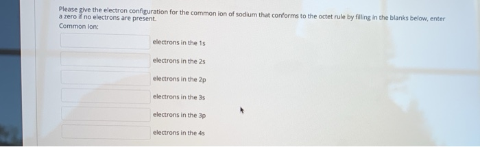 Solved Please give the electron configuration for the common | Chegg.com