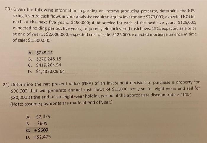 Solved 20) Given the following information regarding an | Chegg.com