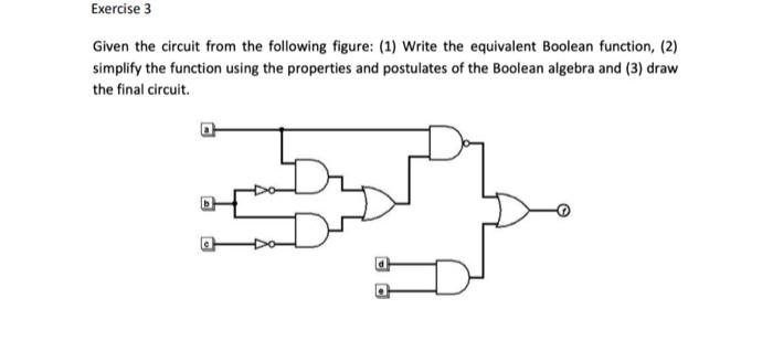 Solved Given the circuit from the following figure: (1) | Chegg.com