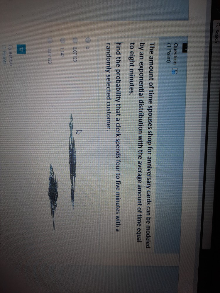 Solved a Search Question 3 (1 Point) The amount of time | Chegg.com
