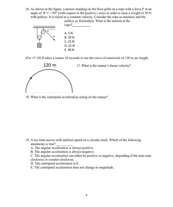 Solved 16. As Shown In The Figure, A Person Standing On The | Chegg.com