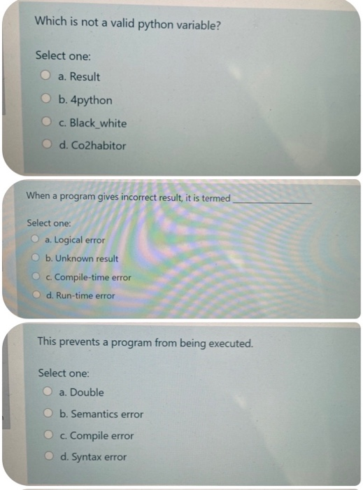 solved-which-is-not-a-valid-python-variable-select-one-a-chegg