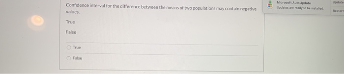 Solved Update Confidence interval for the difference between | Chegg.com