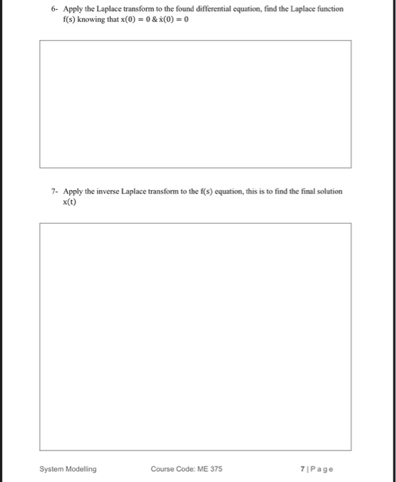 Solved Question 3 30 Points Given the following mechanical | Chegg.com