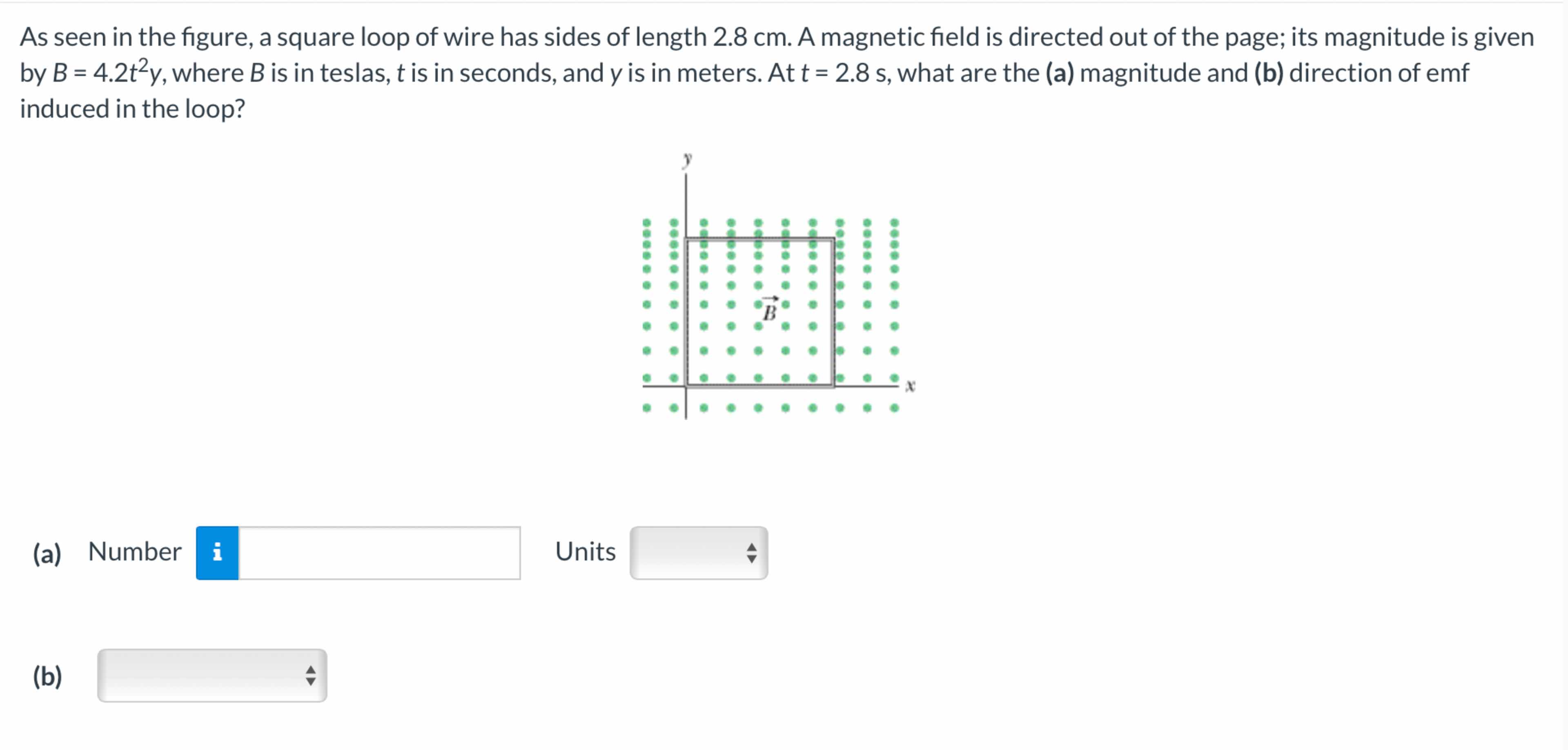 Solved As seen in the figure, a square loop of wire has | Chegg.com