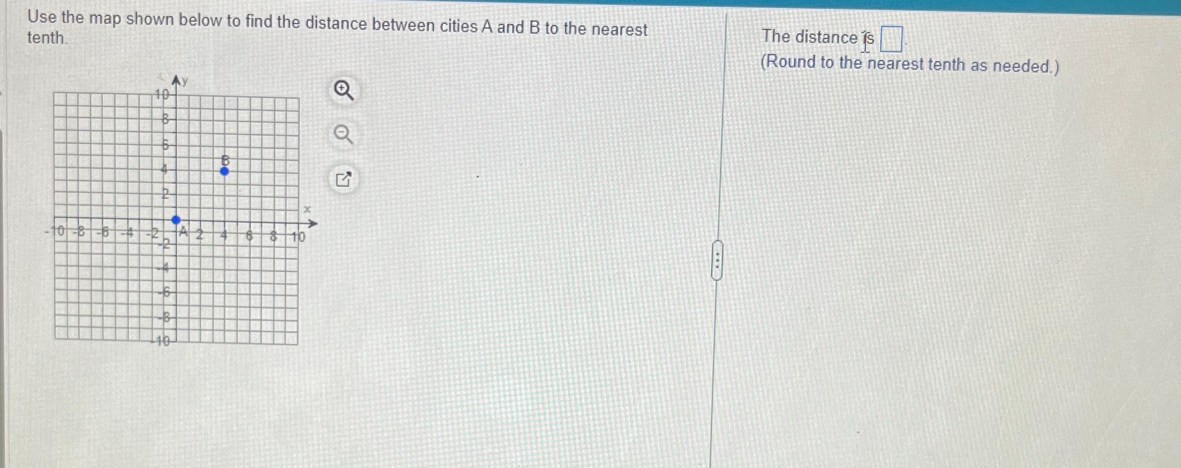 Solved Use the map shown below to find the distance between | Chegg.com
