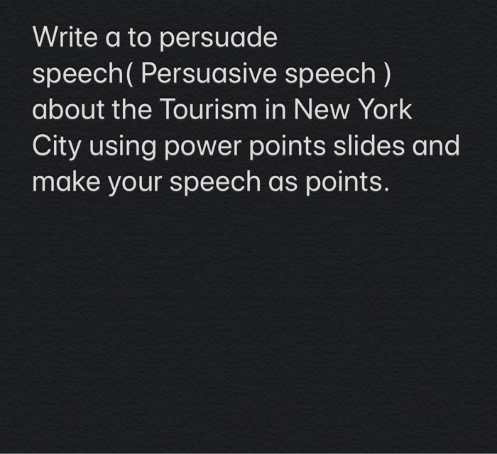 persuasive speech about tourism