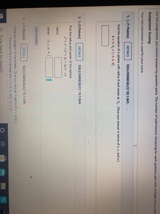 Solved For this assignment, you submit answers by question | Chegg.com