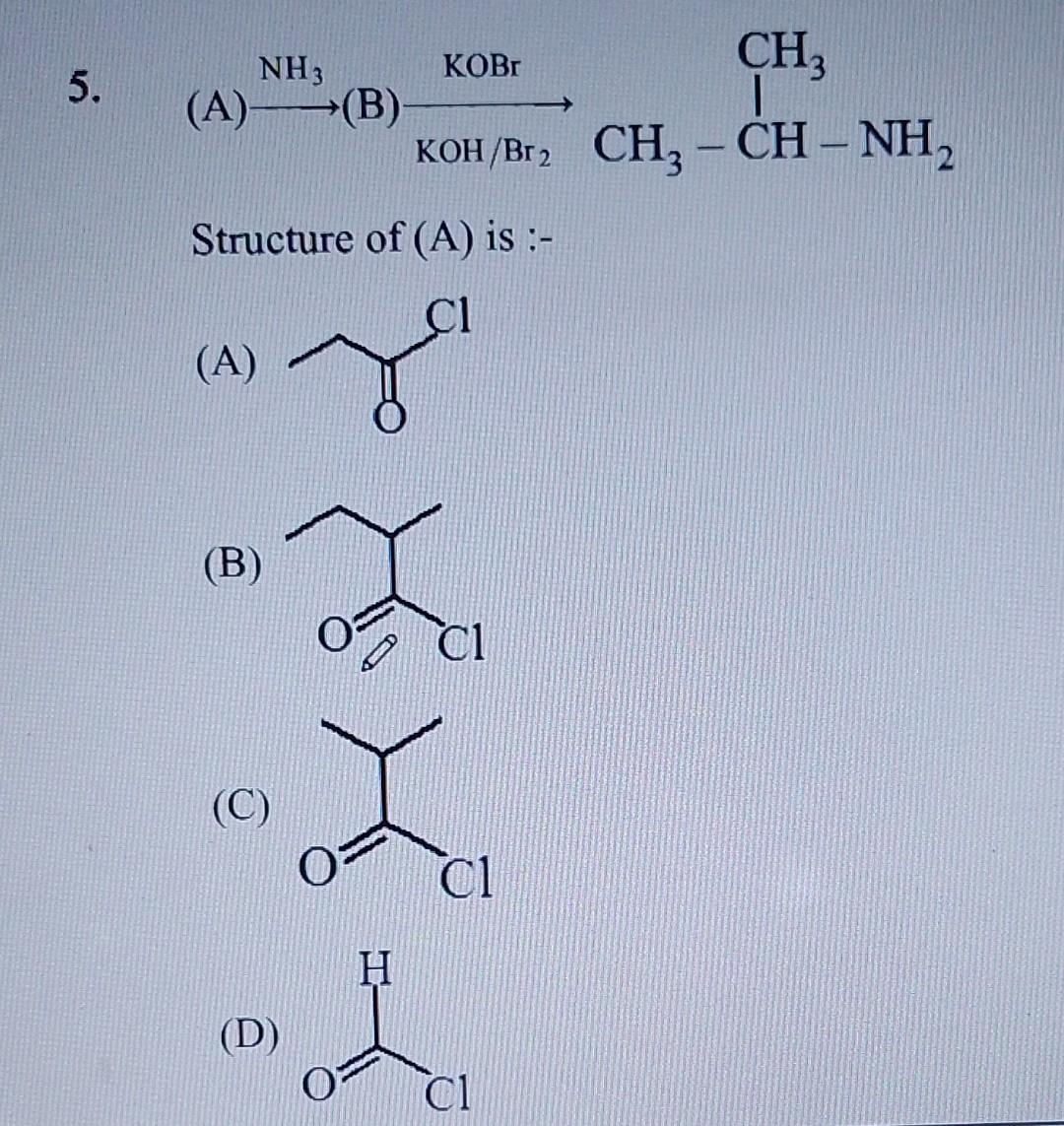 Solved (A) Structure Of (A) Is :- (A) (B) (C) (D) | Chegg.com