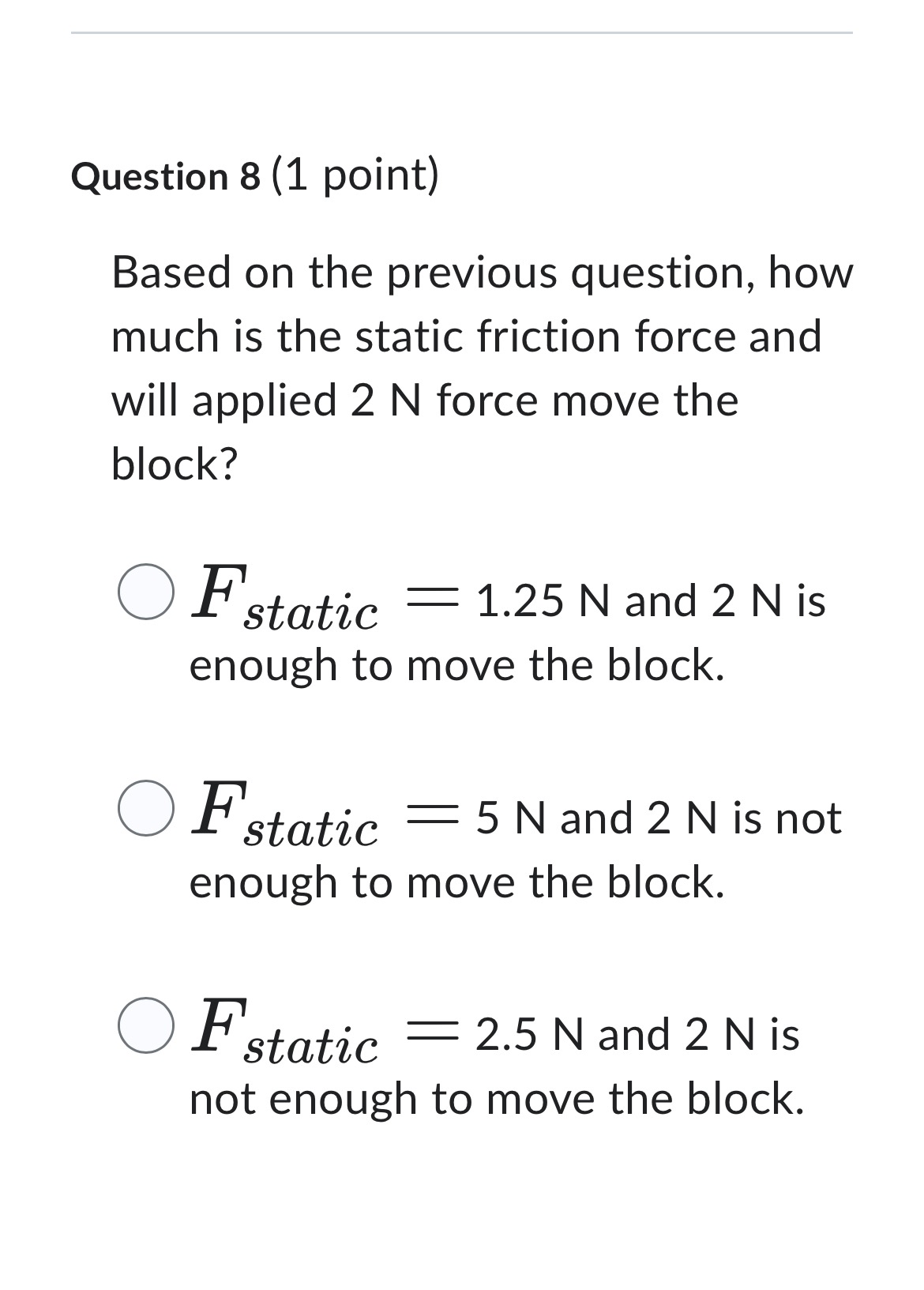 Question 8 (1 ﻿point)Based on the previous question, | Chegg.com