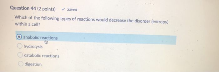 Solved Question 44 2 Points Saved Which Of The Following 7311