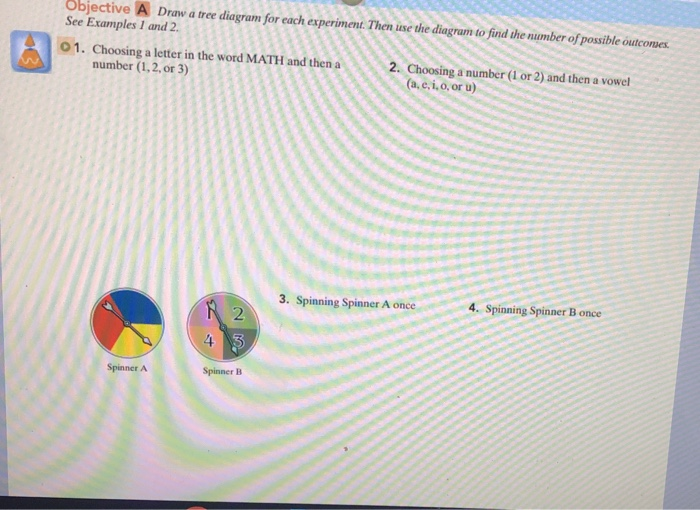 Solved Objective A Draw a tree diagram for each experiment. | Chegg.com
