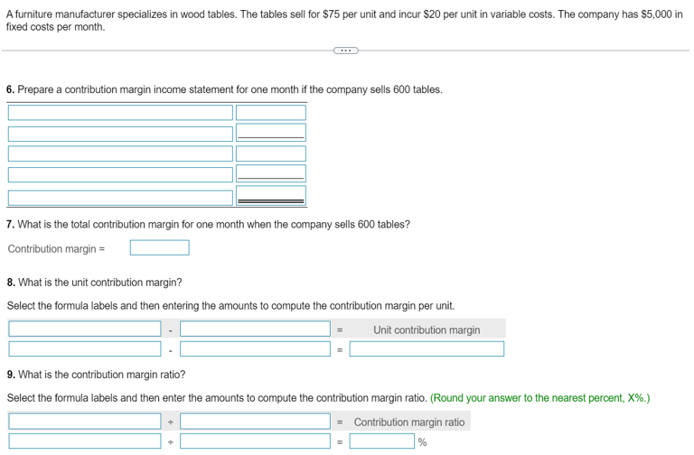 Solved A furniture manufacturer specializes in wood tables.
