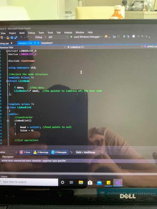 Solved Test Analyse Window Help Local Windows Debugger . SIN | Chegg.com