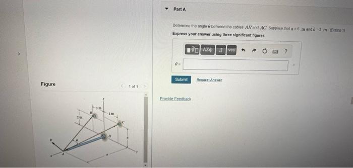 Solved Figure D 1 of 1 Part A Determine the angle between | Chegg.com