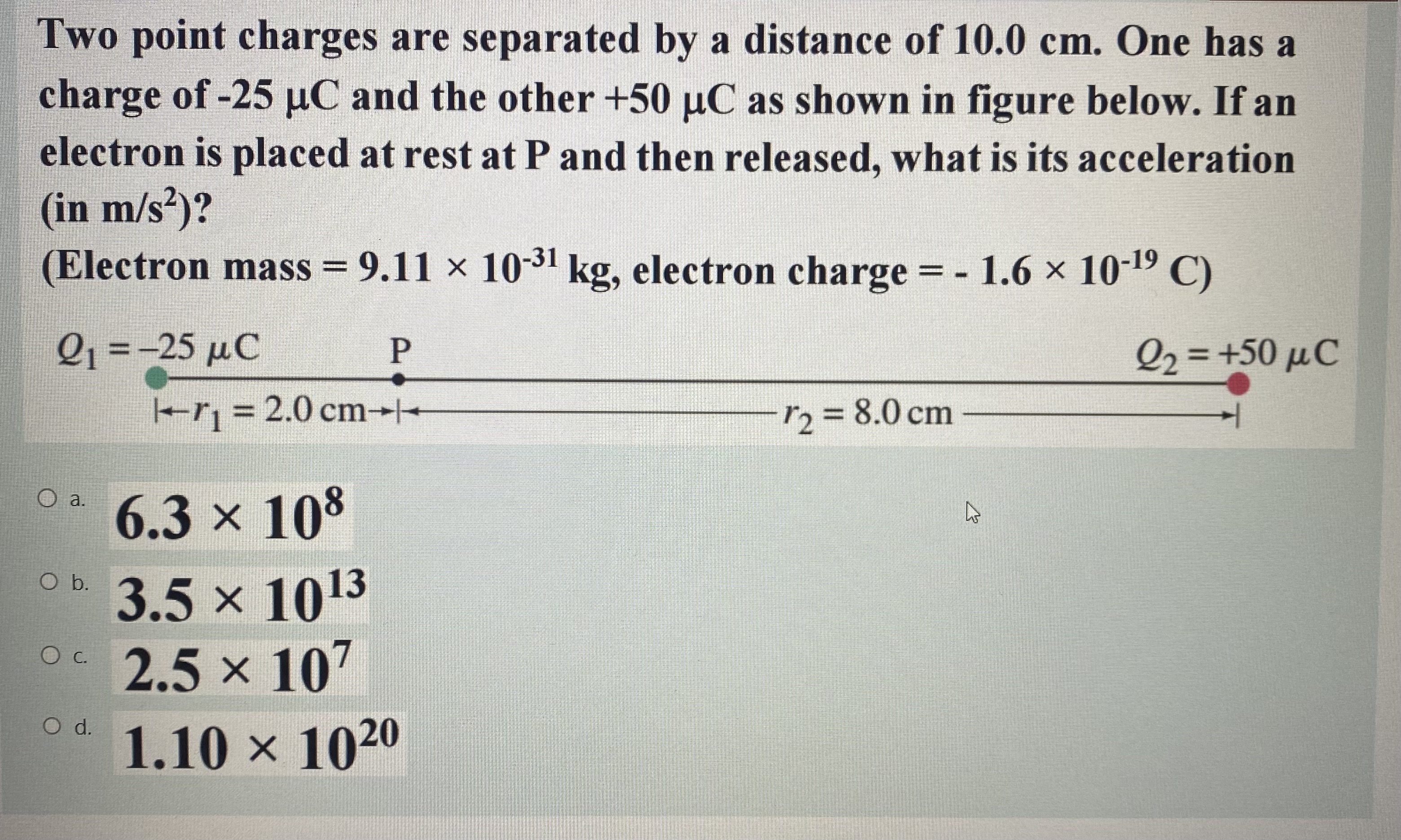 Solved Two point charges are separated by a distance of | Chegg.com