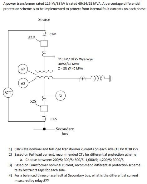 Solved A power transformer rated 115kV/38kV is rated | Chegg.com