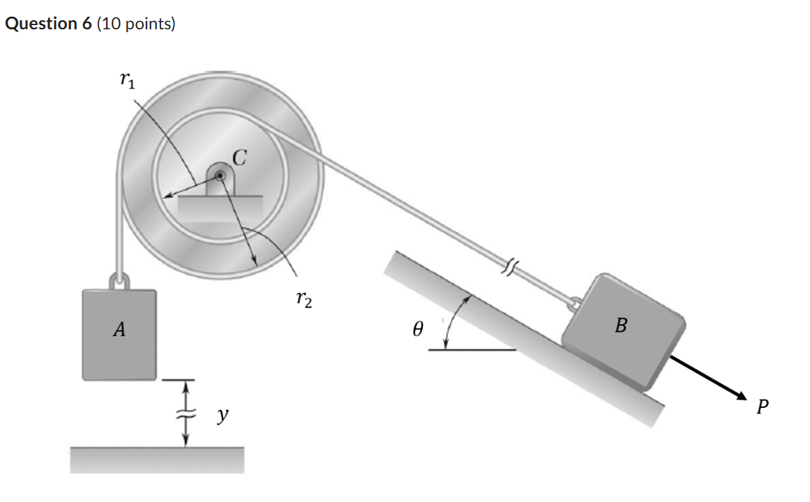 Solved The system shown consists of a 5 ﻿kg pulley, a 4 ﻿kg | Chegg.com