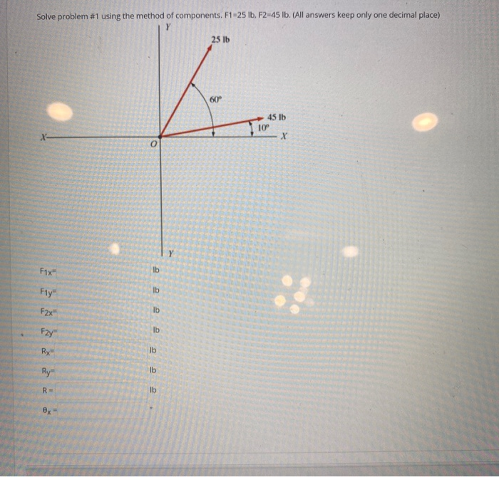 Solved Solve Problem #1 Using The Method Of Components. | Chegg.com