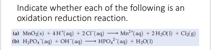 Solved Indicate whether each of the following is an | Chegg.com