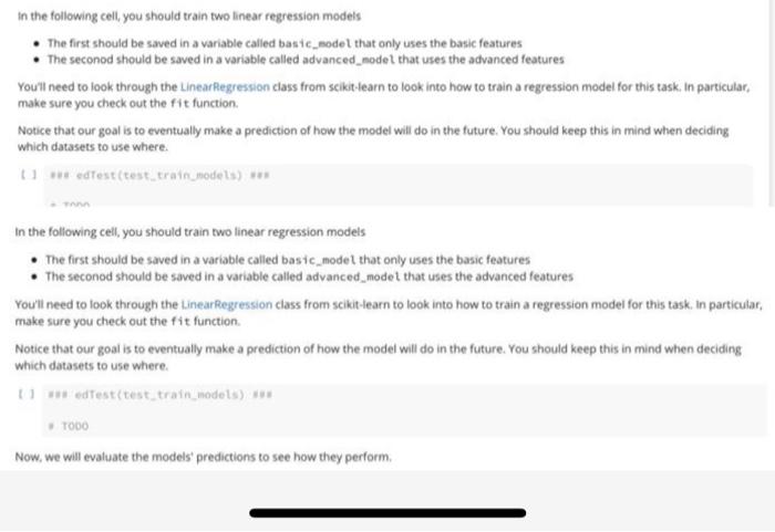 Training Linear Regression Models 04) Training a | Chegg.com