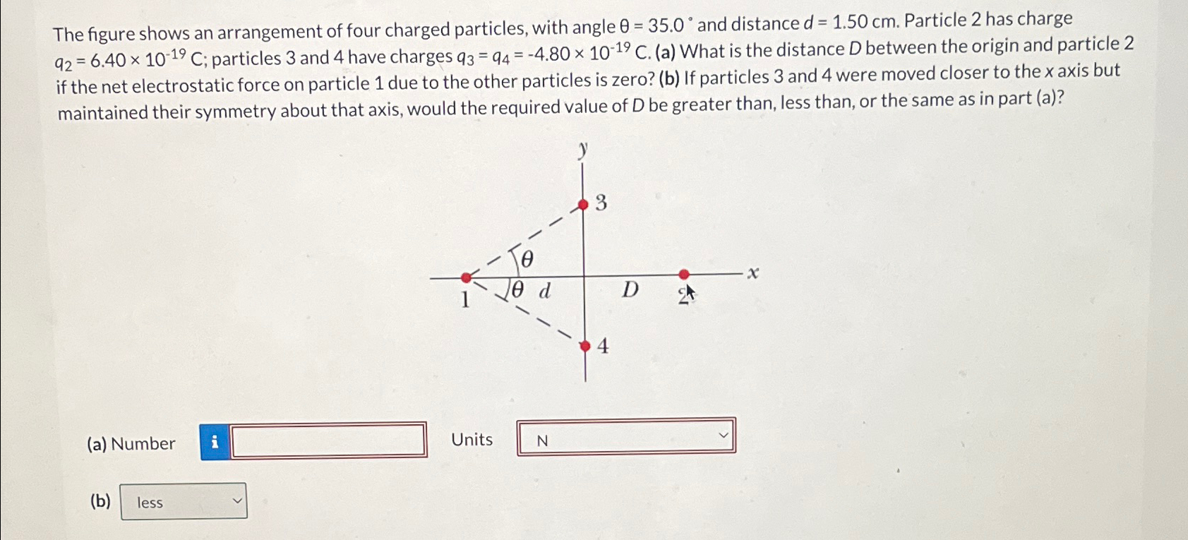 Solved The Figure Shows An Arrangement Of Four Charged | Chegg.com