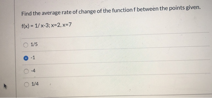 Solved Find the average rate of change of the function f | Chegg.com
