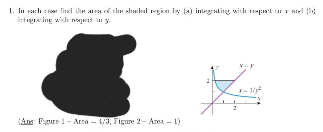 Solved In each case find the area of the shaded region by | Chegg.com
