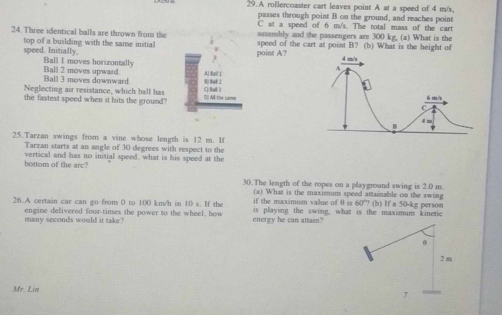 Solved 27. A 60N force is applied to a 100kg cart at rest
