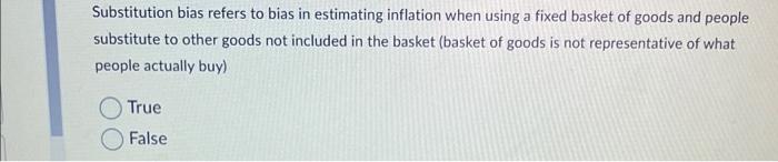 Solved Substitution Bias Refers To Bias In Estimating | Chegg.com