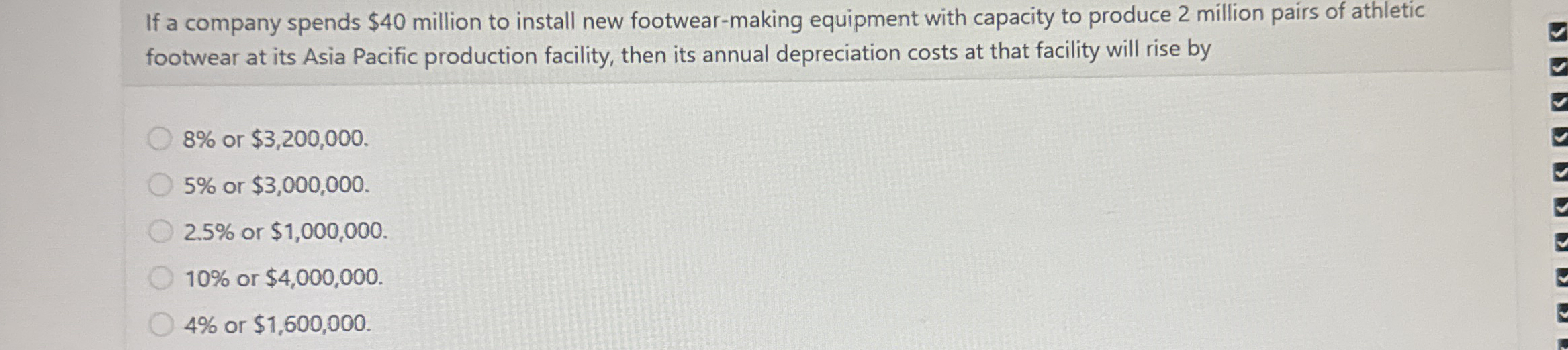 Solved If a company spends $40 ﻿million to install new | Chegg.com